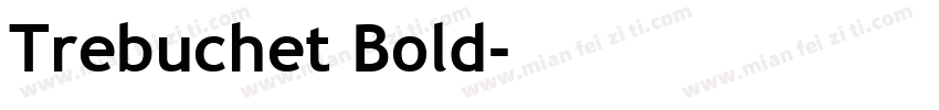 Trebuchet Bold字体转换